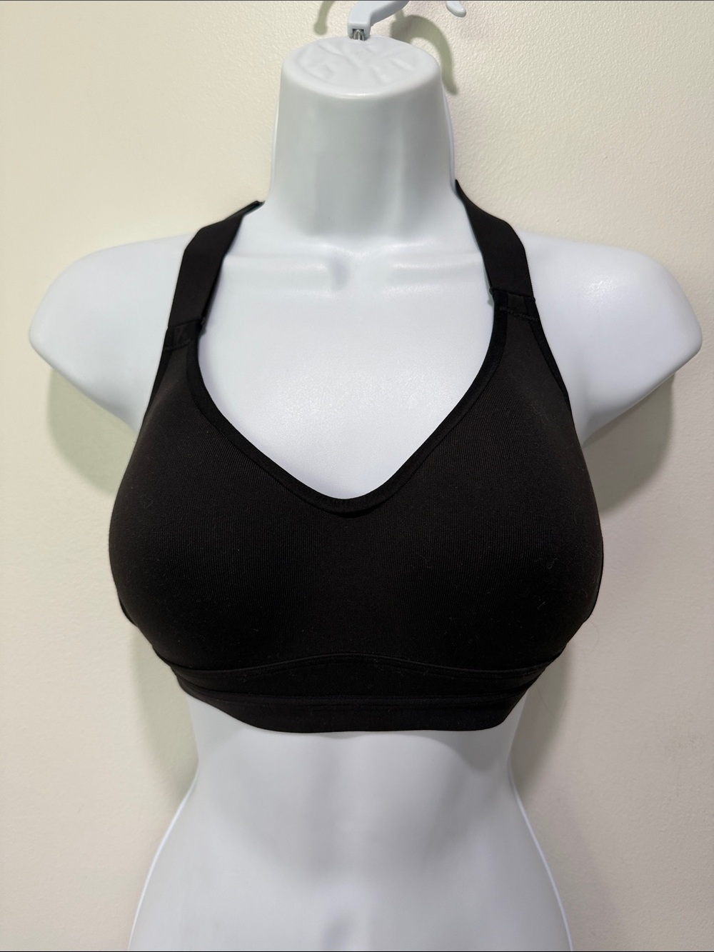 Black V-Neck Sports Bra - Picture 1 of 5